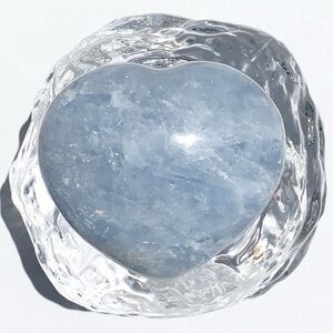 NEW Calcite  Genuine Blue Heart Gemstone
